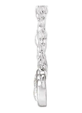 14K White Gold .03 CTW Rose-Cut Natural Diamond 18