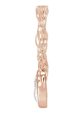 14K White Gold .03 CTW Rose-Cut Natural Diamond 18