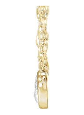 14K White Gold .03 CTW Rose-Cut Natural Diamond 18