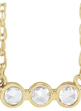 14K White Gold .03 CTW Rose-Cut Natural Diamond 18