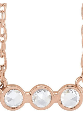 14K White Gold .03 CTW Rose-Cut Natural Diamond 18
