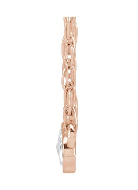 14K White Gold .03 CTW Rose-Cut Natural Diamond 18