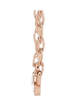 14K White Gold .03 CTW Rose-Cut Natural Diamond 18