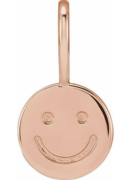 Platinum Smiley Face Charm/Pendant