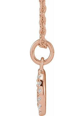 14K Yellow Gold .08 CTW Natural Diamond Peace 16-18