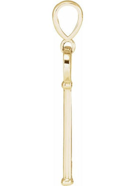 Platinum Engravable Key Pendant
