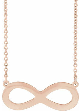 14K Yellow Gold Engravable Infinity Family 18