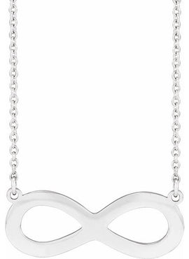 14K Yellow Gold Engravable Infinity Family 18