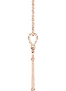 Platinum Engravable Key Pendant