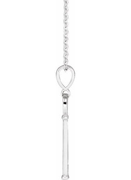 Platinum Engravable Key Pendant
