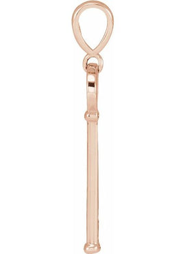 Platinum Engravable Key Pendant