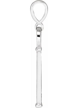 Platinum Engravable Key Pendant