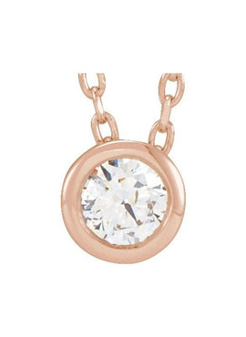 Sterling Silver 1/10 CT Natural Diamond Bezel-Set 16-18