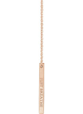 14K Yellow Gold Engravable Four-Sided Bar Pendant