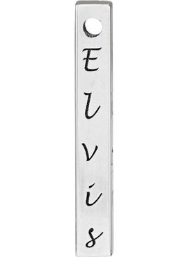 14K Yellow Gold Engravable Four-Sided Bar Pendant
