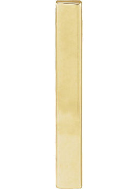 14K Yellow Gold Engravable Four-Sided Bar Pendant