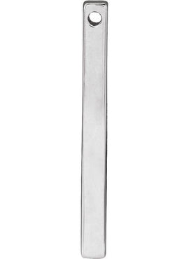 14K Yellow Gold Engravable Four-Sided Bar Pendant