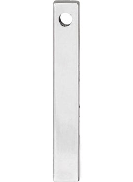 14K Yellow Gold Engravable Four-Sided Bar Pendant