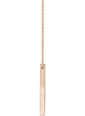 14K Yellow Gold Engravable Four-Sided Bar Pendant
