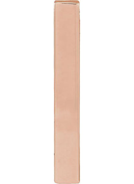 14K Yellow Gold Engravable Four-Sided Bar Pendant