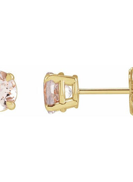 14K White Gold Pink Morganite Earrings