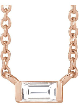 14K Rose Gold 1/10 CT Natural Diamond Solitaire 16-18