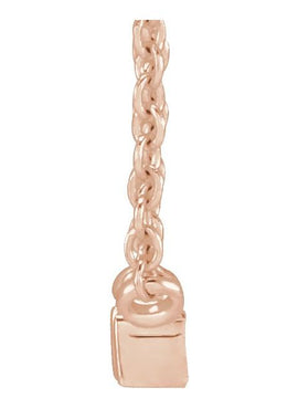 14K Rose Gold 1/10 CT Natural Diamond Solitaire 16-18