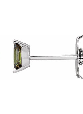 14K Yellow Gold Natural Green Tourmaline Earrings