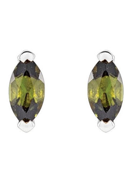 14K Yellow Gold Natural Green Tourmaline Earrings