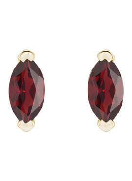 14K Yellow Gold Natural Green Tourmaline Earrings