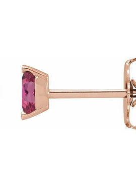 14K Yellow Gold Natural Green Tourmaline Earrings