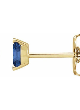 14K Yellow Gold Natural Green Tourmaline Earrings