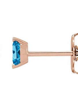 14K Yellow Gold Natural Green Tourmaline Earrings