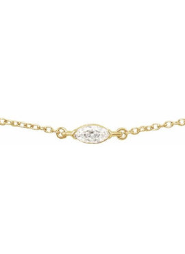 14K Yellow Gold 1/4 CT Lab-Grown Diamond 16-18