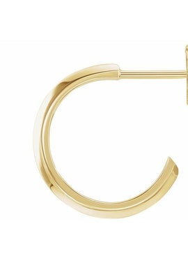 Sterling Silver Knife-Edge 10 mm Hoop Earrings