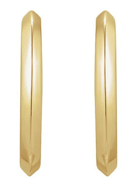 Sterling Silver Knife-Edge 10 mm Hoop Earrings
