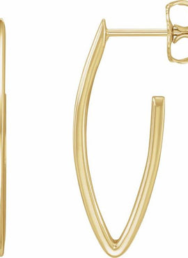 Sterling Silver Geometric 26 mm Hoop Earrings