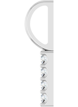 Sterling Silver 1/6 CTW Natural Diamond Bar Charm/Pendant