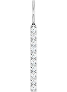 Sterling Silver 1/6 CTW Natural Diamond Bar Charm/Pendant