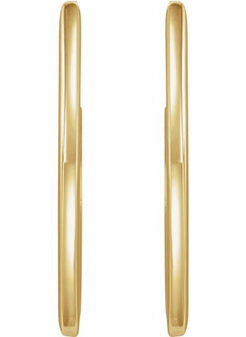 Sterling Silver Geometric 26 mm Hoop Earrings