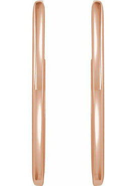 Sterling Silver Geometric 26 mm Hoop Earrings
