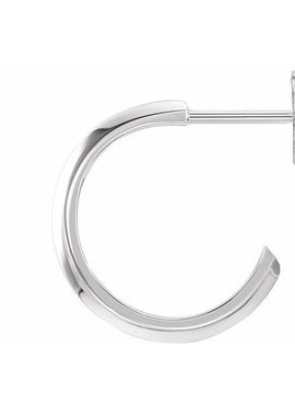Sterling Silver Knife-Edge 10 mm Hoop Earrings