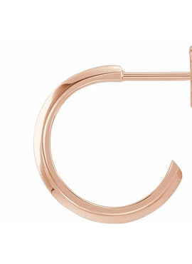 Sterling Silver Knife-Edge 10 mm Hoop Earrings