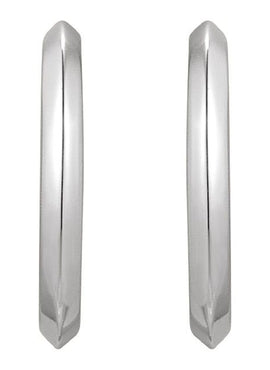 Sterling Silver Knife-Edge 10 mm Hoop Earrings