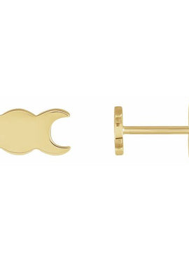 Platinum Petite Triple Goddess Earrings