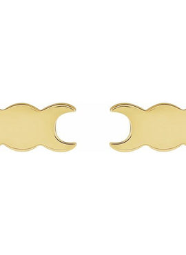 Platinum Petite Triple Goddess Earrings
