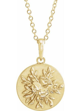 Sterling Silver Floral Pendant