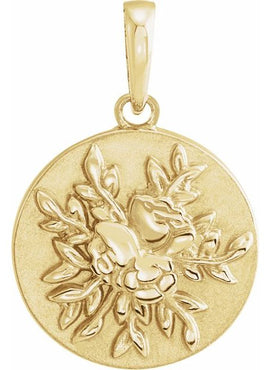 Sterling Silver Floral Pendant