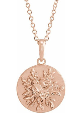Sterling Silver Floral Pendant