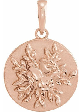 Sterling Silver Floral Pendant